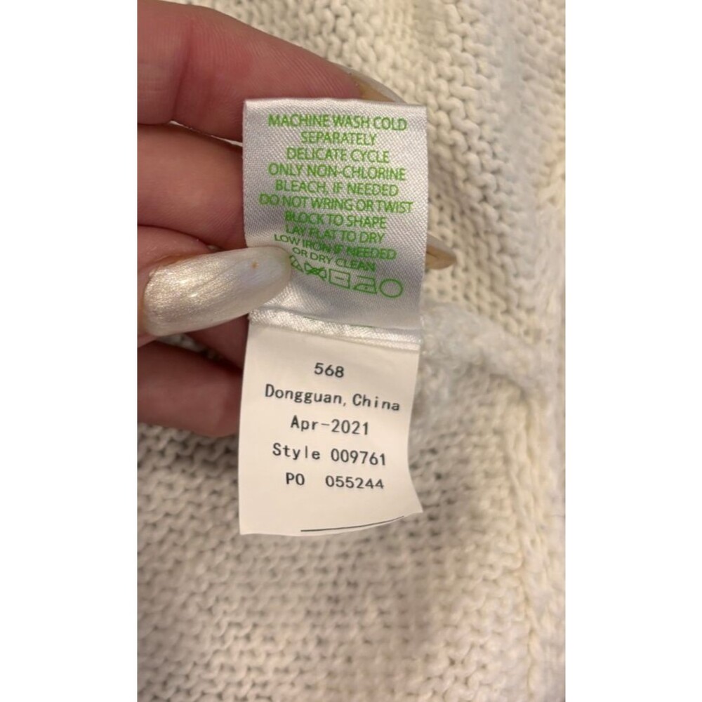 Lilly Pulitzer Weekend Sweater Women XS White Multicolor Spellout Cotton Blend - Picture 5 of 8